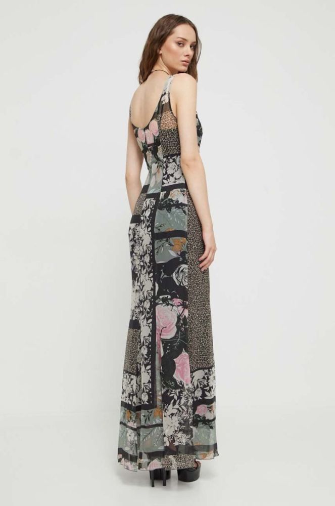 Шовкова сукня Blugirl Blumarine колір чорний maxi пряма фото 3