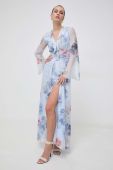 Шовкова сукня Blugirl Blumarine maxi розкльошена колір блакитний