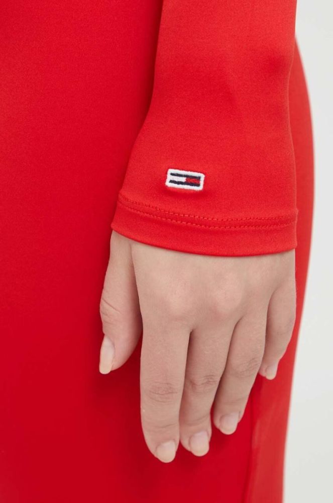 Сукня Tommy Jeans колір червоний mini облягаюча (3542422) фото 5