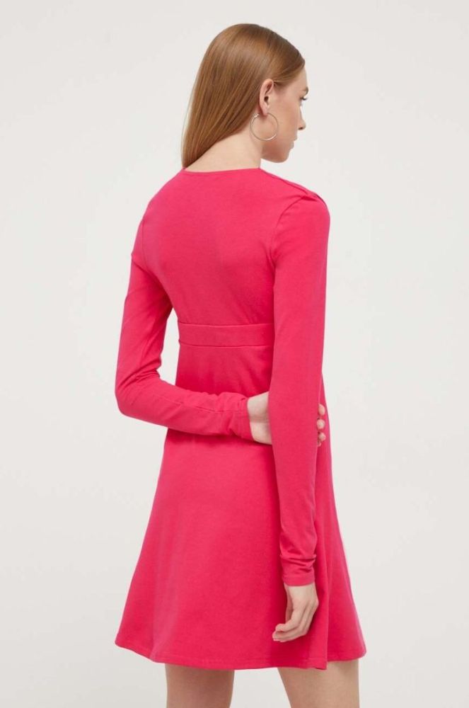 Сукня Tommy Jeans колір рожевий mini розкльошена (3512615) фото 3
