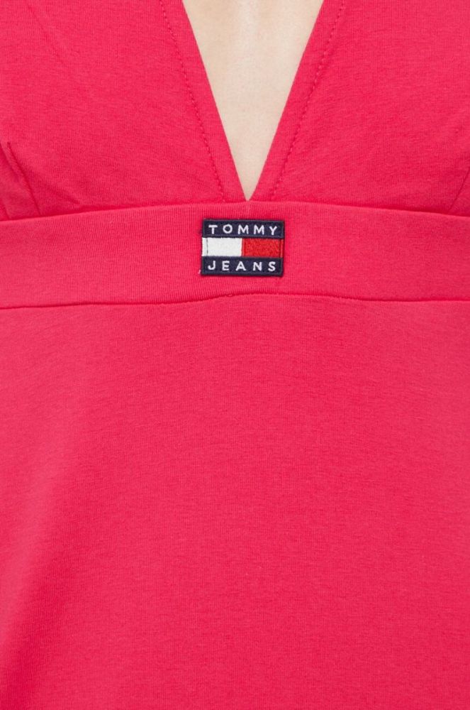 Сукня Tommy Jeans колір рожевий mini розкльошена (3512615) фото 5