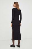 Сукня BA&SH колір чорний midi облягаюча