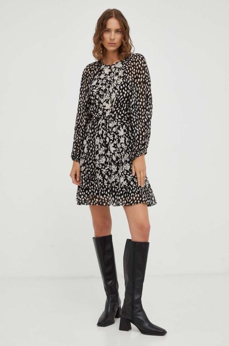 Сукня BA&SH колір чорний mini розкльошена