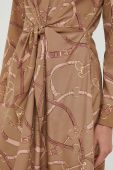 Сукня Lauren Ralph Lauren колір коричневий midi розкльошена