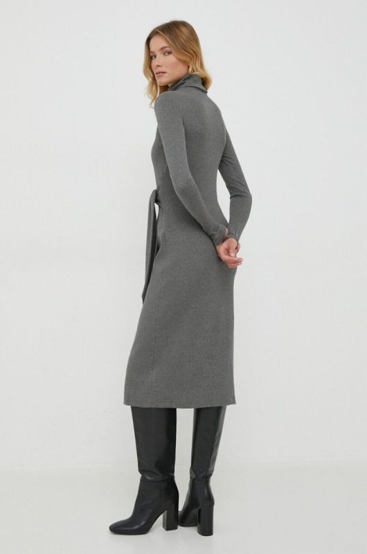 Сукня Lauren Ralph Lauren колір сірий mini облягаюча фото 2