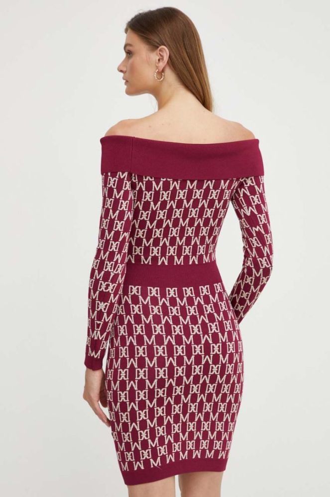 Сукня Marciano Guess колір бордовий mini облягаюча (3547630) фото 3