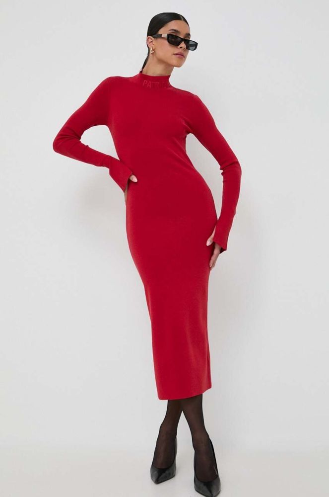 Сукня Patrizia Pepe колір червоний midi облягаюча (3626070)