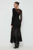 Сукня Patrizia Pepe колір чорний maxi розкльошена (3630277)