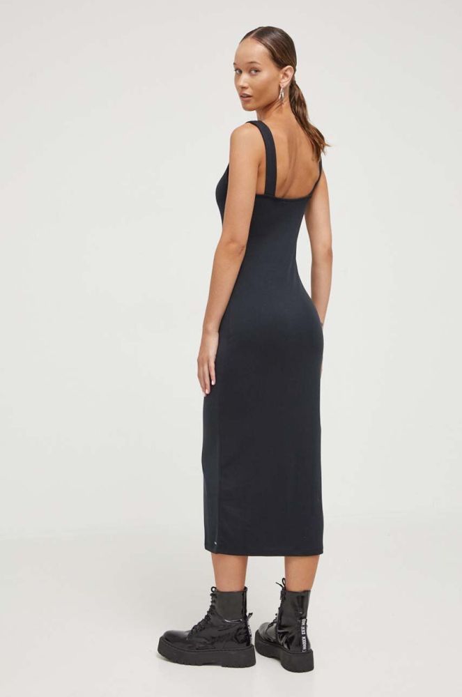 Сукня Superdry колір чорний midi облягаюча (3490291)