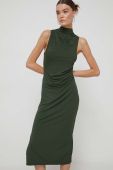 Сукня Superdry колір зелений midi облягаюча (3578420)