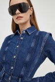 Джинсова сукня Karl Lagerfeld Jeans mini розкльошена колір блакитний (3493570)