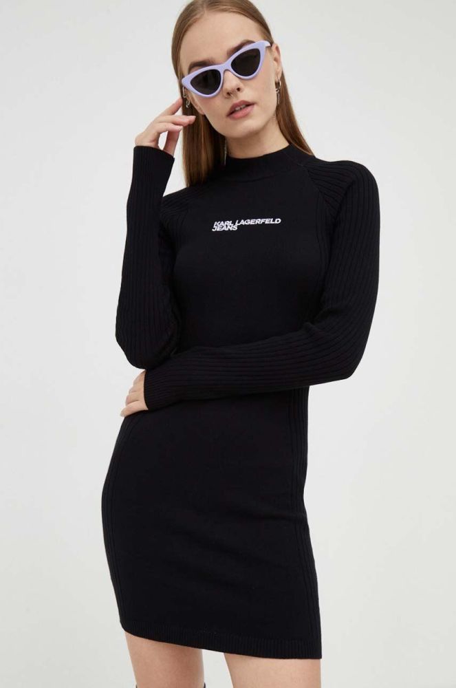 Сукня Karl Lagerfeld Jeans колір чорний mini облягаюча (3493578)