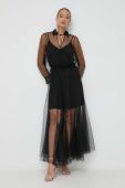 Сукня Twinset колір чорний maxi розкльошена (3630313)
