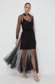 Сукня Twinset колір чорний maxi розкльошена (3630313)