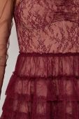 Сукня Twinset колір бордовий maxi розкльошена (3635322)