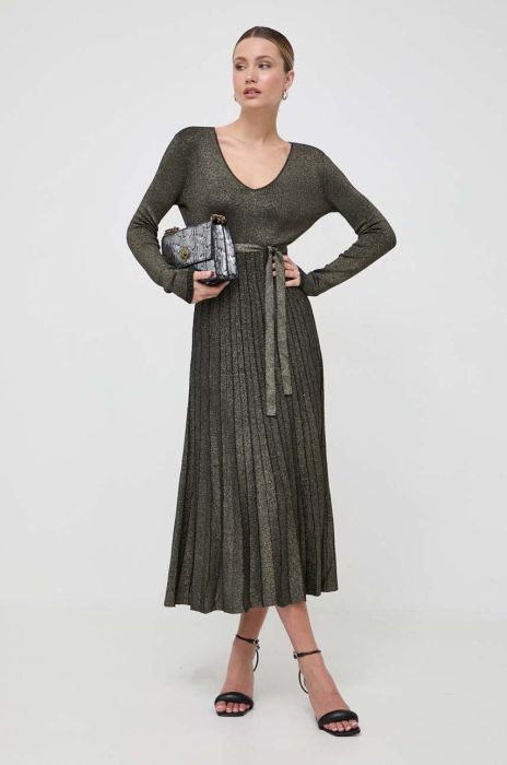 Сукня Twinset колір чорний maxi розкльошена (3555267)