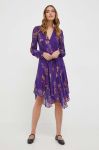 Сукня Twinset колір фіолетовий mini розкльошена (3593725)