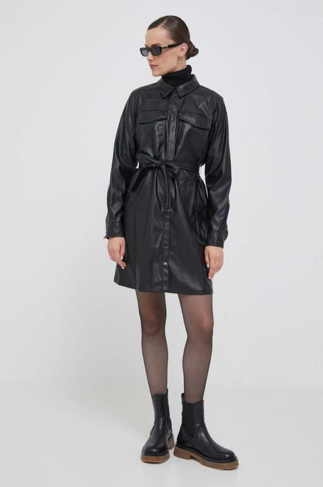 Сукня Dkny колір чорний mini пряма (3463623) фото 2