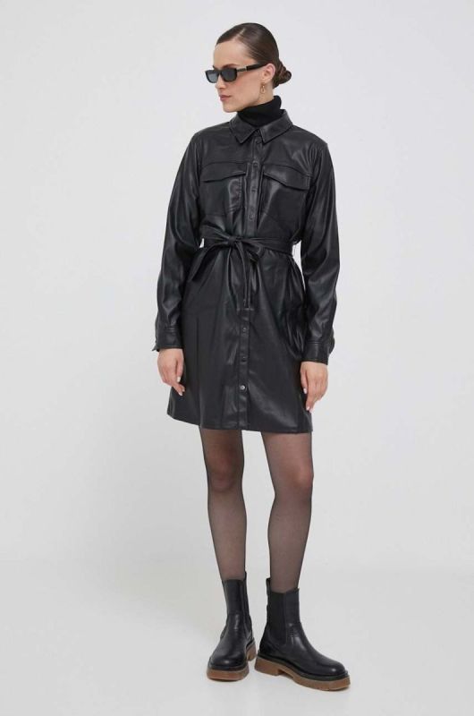 Сукня Dkny колір чорний mini пряма (3463623) фото 2