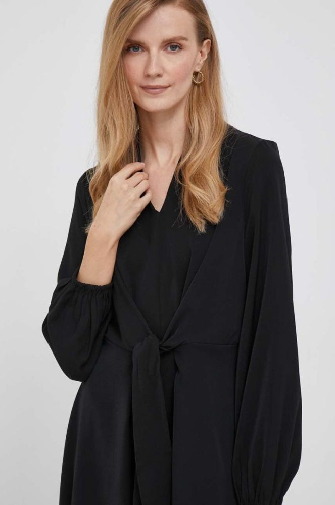 Сукня Dkny колір чорний mini облягаюча (3471408) фото 4