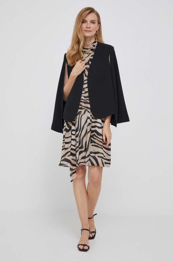 Сукня Dkny колір бежевий mini розкльошена (3471417) фото 2