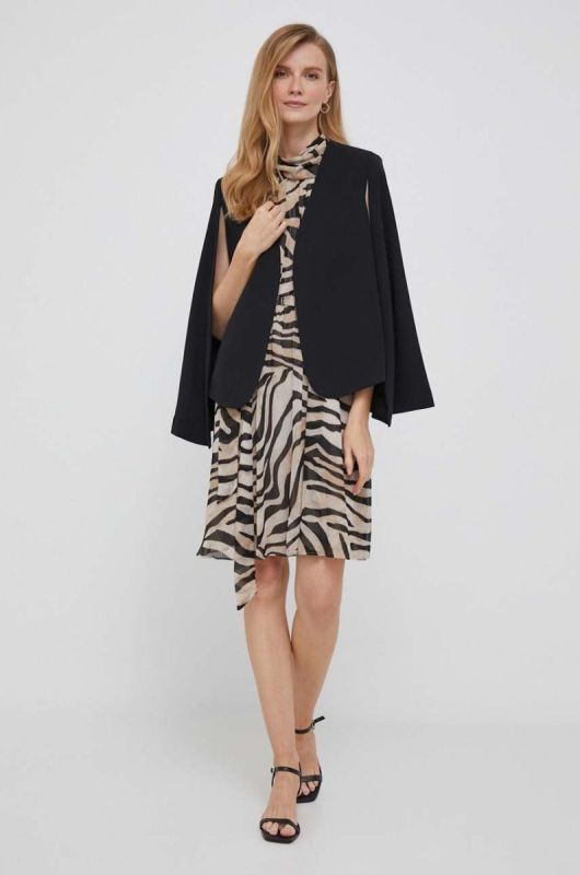Сукня Dkny колір бежевий mini розкльошена (3471417) фото 2