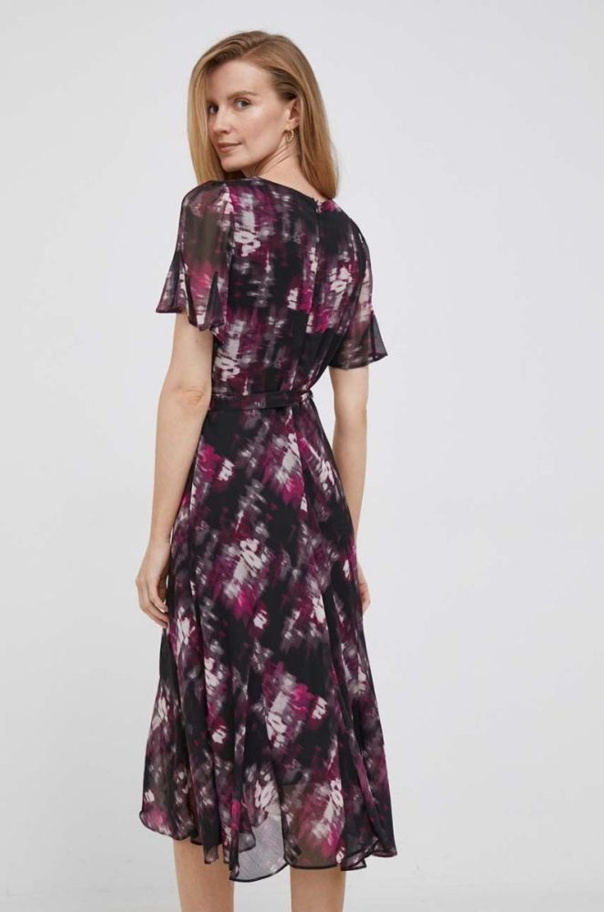 Сукня Dkny колір фіолетовий midi розкльошена (3471420) фото 3