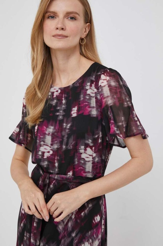 Сукня Dkny колір фіолетовий midi розкльошена (3471420) фото 4