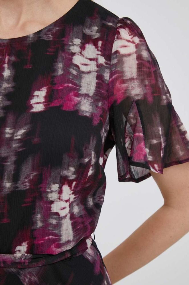 Сукня Dkny колір фіолетовий midi розкльошена (3471420) фото 5