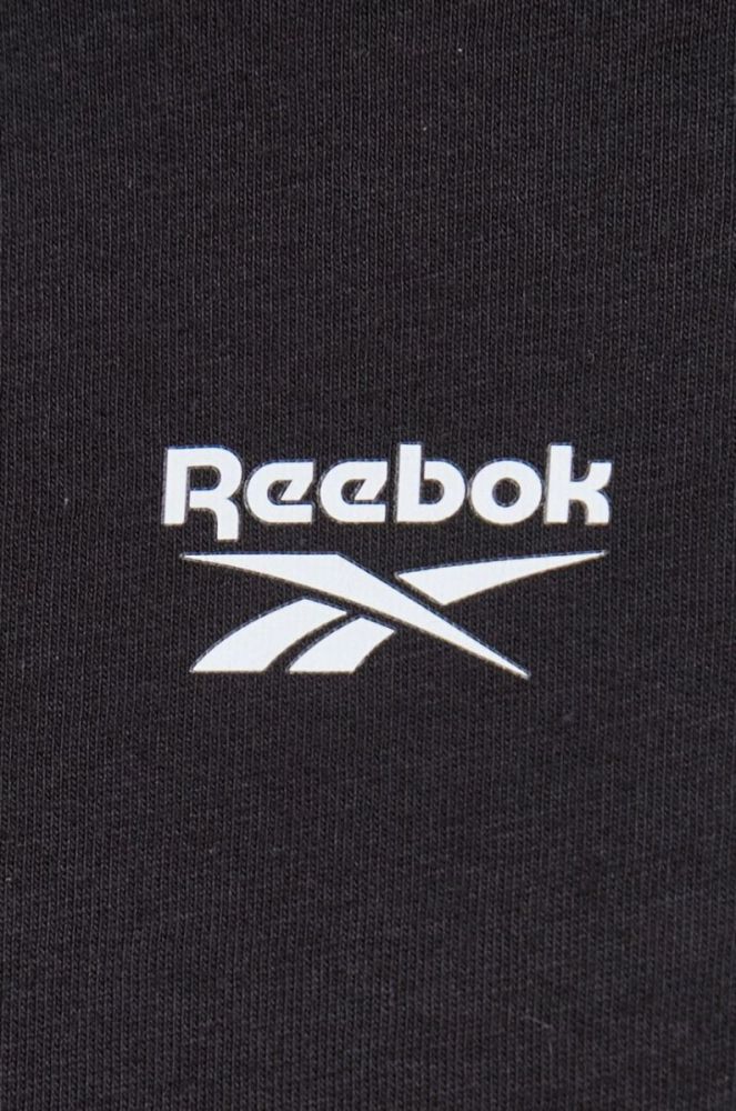 Бавовняна сукня Reebok колір чорний mini пряма фото 5