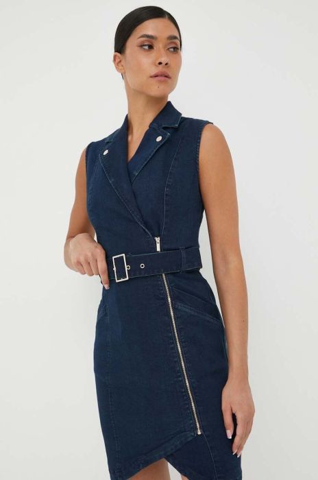 Джинсова сукня Morgan колір синій mini облягаюча