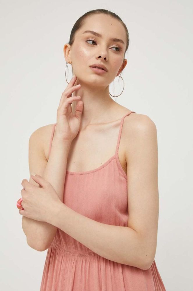 Сукня Superdry колір рожевий mini розкльошена фото 4
