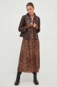 Сукня MAX&Co. колір коричневий midi розкльошена