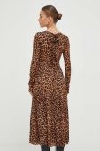 Сукня MAX&Co. колір коричневий midi розкльошена