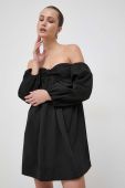 Сукня MAX&Co. колір чорний mini розкльошена (3676478)