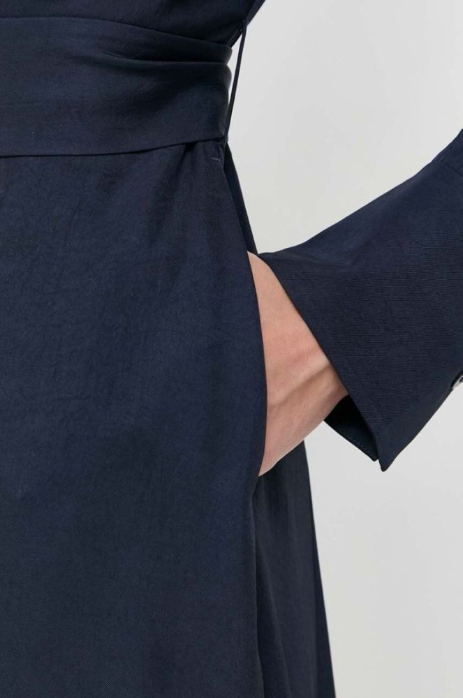 Сукня Ivy Oak колір синій maxi розкльошена фото 6