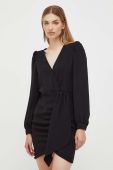 Сукня Morgan колір чорний mini розкльошена (3676487)
