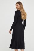 Сукня Morgan колір чорний midi розкльошена (3551449)