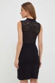 Сукня Morgan колір чорний mini облягаюча (3686677)