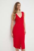 Сукня Morgan колір червоний mini облягаюча (3551459)