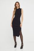 Сукня Morgan колір чорний midi облягаюча