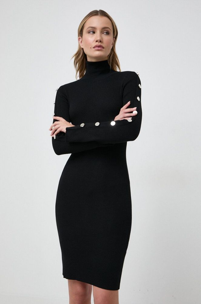 Сукня Morgan колір чорний mini облягаюча (3560273)