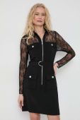 Сукня Morgan колір чорний mini облягаюча (3679197)