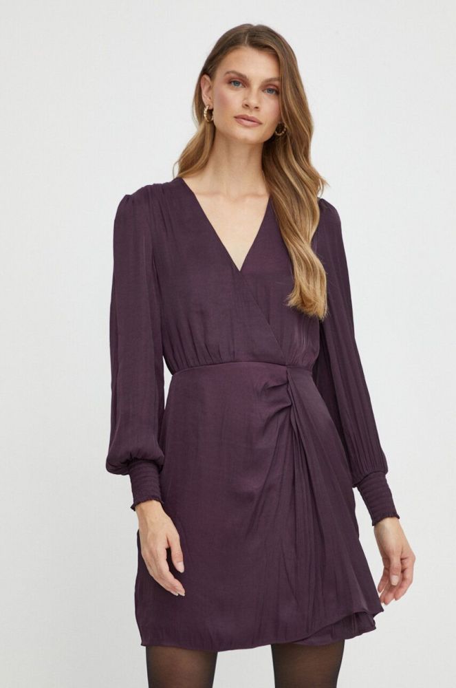 Сукня Morgan колір фіолетовий mini розкльошена (3551479)