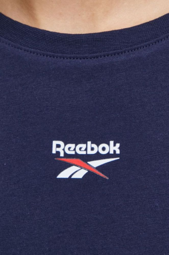 Бавовняна сукня Reebok колір синій mini пряма фото 4