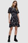 Сукня AllSaints ALI PEGGY DRESS колір чорний mini розкльошена Сукня AllSaints ALI PEGGY DRESS колір чорний mini розкльошена