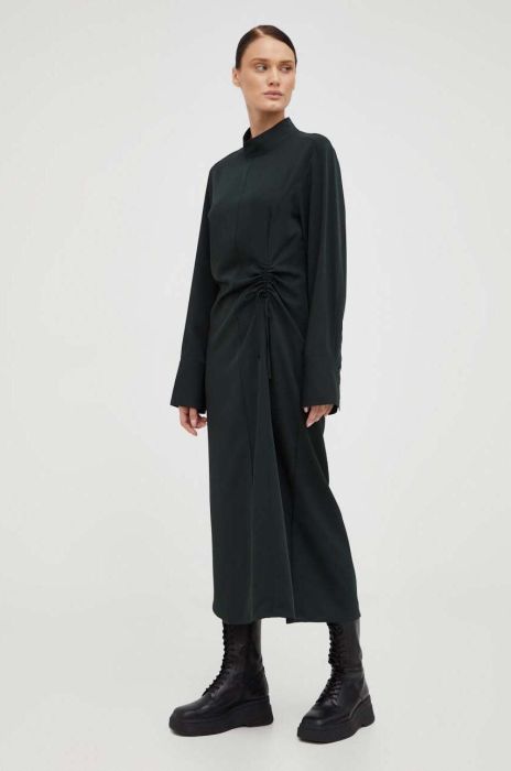 Сукня Gestuz колір зелений midi пряма (3534531)