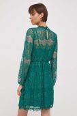 Сукня Artigli колір зелений mini розкльошена (3683919)