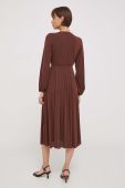 Сукня Artigli колір коричневий midi розкльошена (3676507)