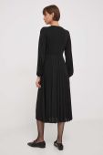Сукня Artigli колір чорний midi розкльошена (3676517)